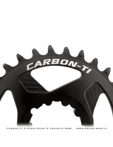 Carbon-Ti X-DirectRing X-Truvativ Offset 3 mm Monocorona in Alluminio